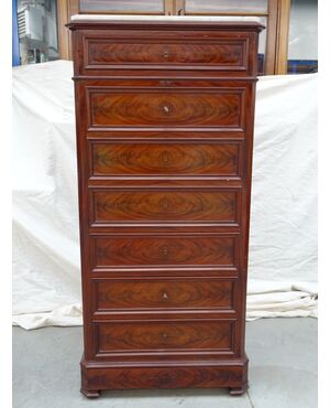 Secretaire in piuma di mogano Napoleone III fine 1800 Francia elegante interno