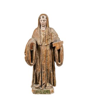 Scultura in legno intagliato - San Mauro. Italia, XVI secolo.
