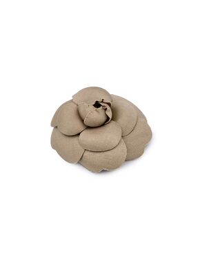 CHANEL Spilla Vintage in Tela Col. Beige Camellia