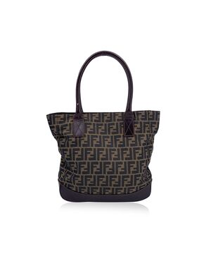 FENDI Borsa Shopper Vintage in Tela Col. Marrone FF M
