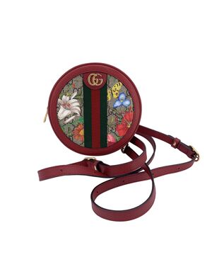GUCCI Zaino in Tela Col. Rosso Ophidia Round S