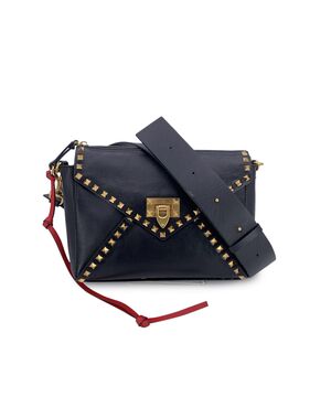 VALENTINO GARAVANI Borsa a Tracolla in Pelle Col. Nero Rockstud M