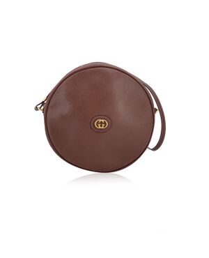 GUCCI Borsa a Tracolla Vintage in Pelle Col. Marrone S