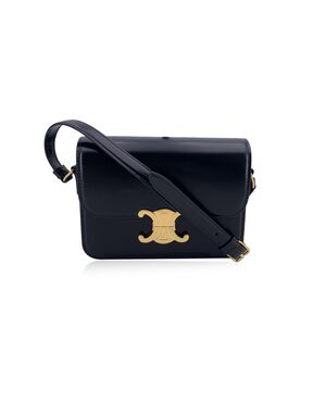 CELINE Borsa a Tracolla in Pelle Col. Nero Triomphe S