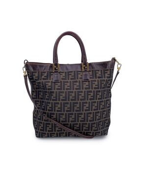 FENDI Borsa Shopper Vintage in Tela Col. Marrone FF M