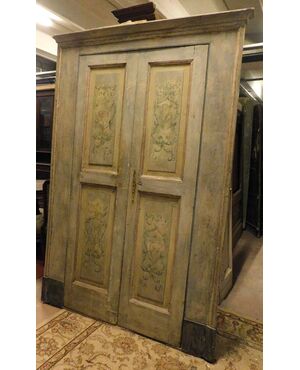 ptl530 - lacquered door, complete with frame, cm l 145.5 xh 225     