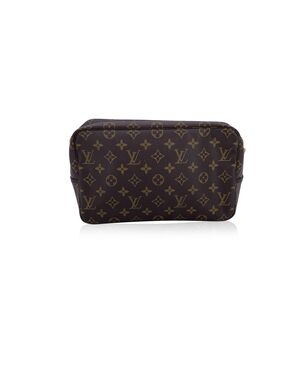 LOUIS VUITTON Pochette Vintage in Tela Col. Marrone Trousse de Toilette M