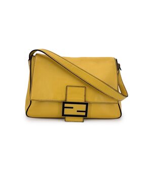 FENDI Borsa a Tracolla in Pelle Col. Giallo Mamma Baguette M
