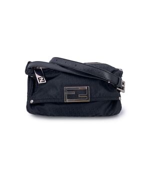 FENDI Borsa a Tracolla in Tela Col. Nero FF S