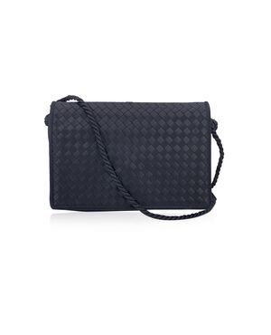 BOTTEGA VENETA Borsa a Tracolla in Tela Col. Nero S