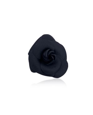 CHANEL Spilla Vintage in Tela Col. Nero Camelia