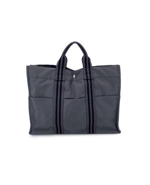 HERMES Borsa Shopper in Cotone Col. Grigio Fourre-Tout M