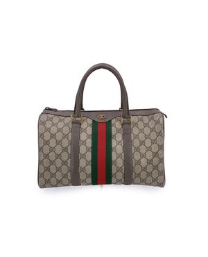 GUCCI Borsa a Mano Vintage in Camoscio Col. Marrone Boston M