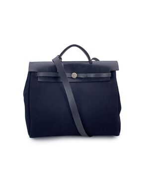 HERMES Borsa a Mano in Tela Col. Nero Herbag L