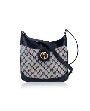 GUCCI Borsa a Tracolla Vintage in Tela Col. Blu M