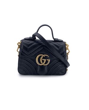 GUCCI Borsa a Tracolla in Pelle Col. Nero Marmont S
