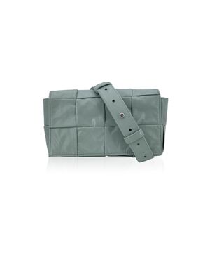BOTTEGA VENETA Borsa a Tracolla in Pelle Col. Verde Cassette S