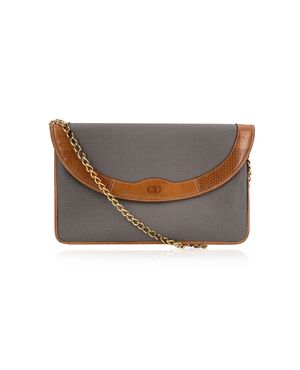 DIOR Borsa a Tracolla Vintage in Pelle Col. Grigio S