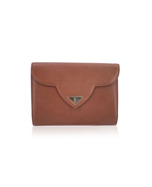 YVES SAINT LAURENT Pochette Vintage in Pelle Col. Marrone S