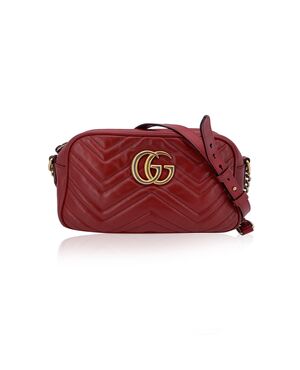 GUCCI Borsa a Tracolla in Pelle Col. Rosso Marmont S