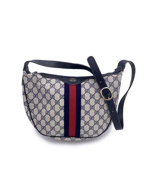 GUCCI Borsa a Tracolla Vintage in Tela Col. Blu M