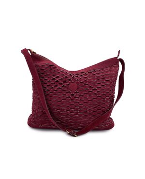 FENDI Borsa a Tracolla Vintage in Camoscio Col. Bordeaux L