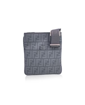 FENDI Borsa a Tracolla in Tela Col. Grigio FF S