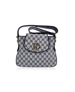 GUCCI Borsa a Tracolla Vintage in Tela Col. Blu M