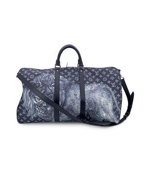 LOUIS VUITTON Borsa da Viaggio in Tela Col. Blu Keepall L