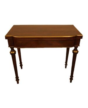 Antique French Louis XVI style console game table from the 1800s
