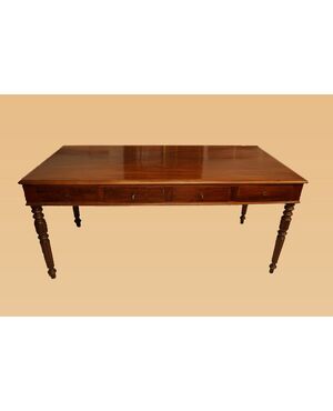 Antique Louis Philippe mahogany desk from the 1800s