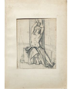Disegnatore italiano (XVIII-XIX sec.) - Studio per un S. Sebastiano.