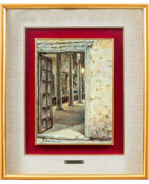 Sebastiano Garbin (Attivo a Trieste nel XX sec.) - Interno della cattedrale di Parenzo.