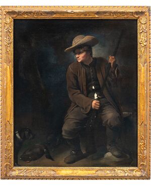 Pietro Longhi (Venezia 1701 - Venezia 1785) - Il Cacciatore.
