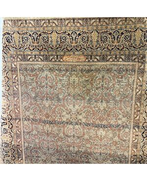 Antico tappeto Persiano pregiato XIX grande qualità . Mis 214 x cm 146