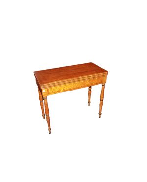 1800s Sheraton style maple wood game table