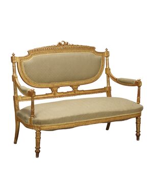 Divano in Stile Neoclassico Italia Fine XIX Secolo