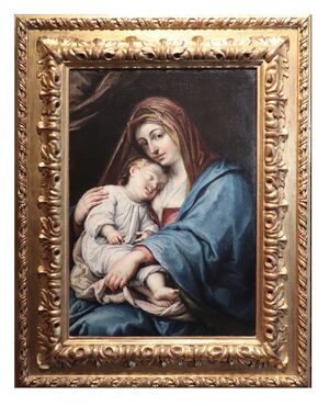 Flemish Painter: Madonna and Child, late 17th century