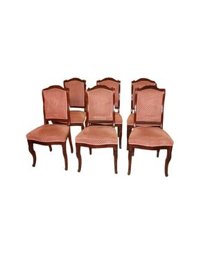 Set of 6 mahogany Directoire chairs