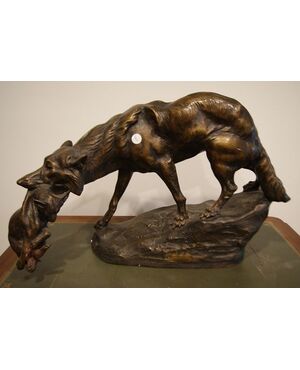 Antica scultura firmata Thomas François Cartier del 1900 in terracotta