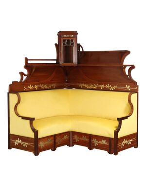 Liberty Style Corner Sofa Italy Late 19th - Early 20th Century