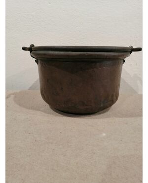 Antique 19th century copper pot