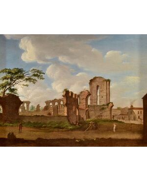 Veduta del Foro Romano, Giacomo Van Lint (Roma 1723 - 1790)