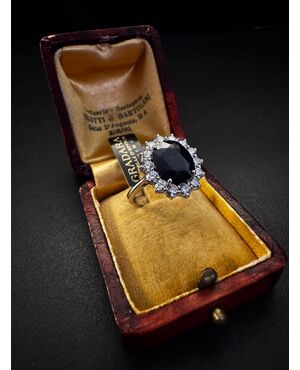 Ring with Sapphire and Diamonds