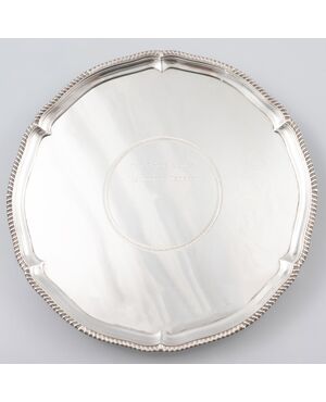 Salver in argento sterling Giorgio III, John Parker & Edward Wakelin, Londra, 1775