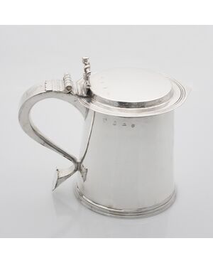 Charles II sterling silver tankard, John Gibbs, London, 1670