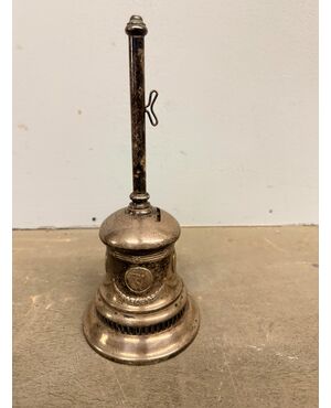 Vintage silver-plated metal bell, 20th century, 29x12cm