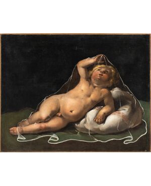 Isidoro Bianchi (Campione 1581 - Campione 1662) - Putto playing with a veil.
