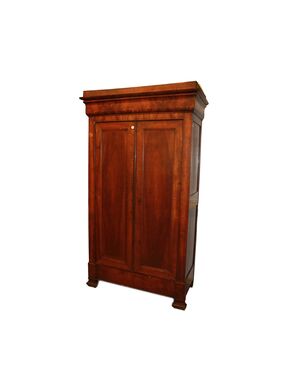 Louis Philippe Flamed Walnut Wardrobe from the 1800s