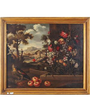 Extraordinary Still Life Oil Painting on Canvas by Paolo Paoletti